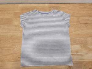 All in Motion Kids S 6/7 Blue White Stripe Active Performance T Shirt